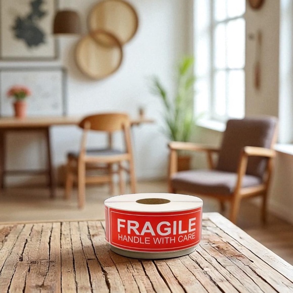 ❗️New❗️1 Roll 120pcs/1x3” Fragile Warning Sticker Handle With Care Sticker Label - Picture 1 of 4